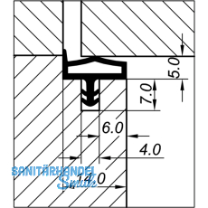 Trdichtung EV 3691, Kunststoff wei