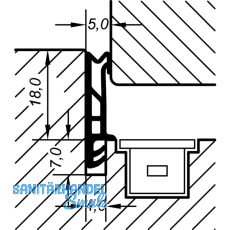 berschlagdichtung ACF 5855, Kunststoff rustikalbraun