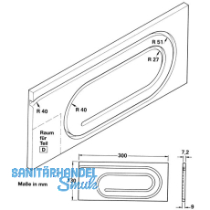 Standard Rollladenschnecke, MDF- Platte mit Kunststoffgleitprofil transparent