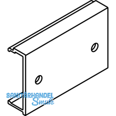 DIVIDO 100 H Clipteil gelocht, fr Holzblende, 9,5 x 29 x 97, Aluminium eloxiert