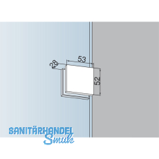 Schraubhalterung PT 90, Glasstrke 10 mm, silber eloxiert (07.021)