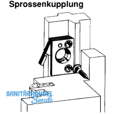 Sprossenkupplung fr Sprossenrahmen, Kunststoff wei (11470)