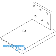 Universal-Schwellenhalter EIFEL T, grer/gleich 68 mm, Kunststoff schwarz