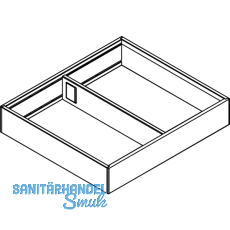 BLUM AMBIA-LINE Schubkastenrahmen ab NL270 mm, B242mm, Stahl Seidenwei