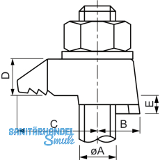 BEAM CLAMP BB3G16 Stahltrgerklemme M16 Sphaeroguss feuerverzinkt mit Zulassung