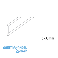 EKU CLIPO 35 G Clip-Blende zu Kleschuh Lnge 2500, Aluminium eloxiert