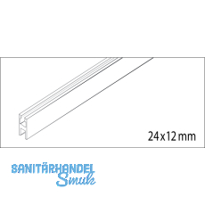 EKU CLIPO 35 GK/GKK IS Glasfixierungsprofil - Lnge 2500, Aluminium eloxiert