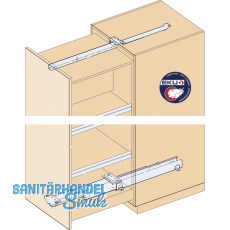 EKU-FORTE Schrankauszug Lnge 980 mm, Tiefe 985 mm, KB lichtgrau RAL 7035