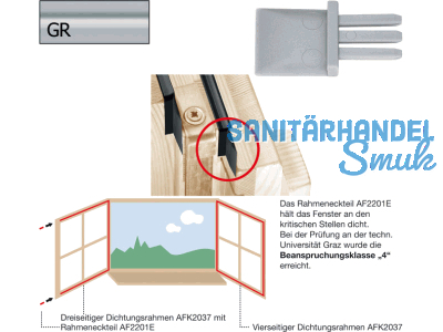 Dichtung-Eckteil AF2201E-GR grau fr Eurofalz ($1000)