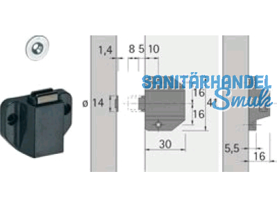 Druckmagnetschnpper D7/GP 9 Haftkraft 0,7-1,1 kg 20873