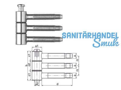 Einbohrband SFS 40H-13-004 verzinkt dreiteilig Gr. 13