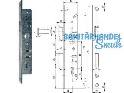 Portalschloss 851/30mm ohne Wechsel S065A03000 246814