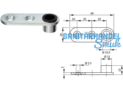 Stangenfhrungsplatte B 9019 0001