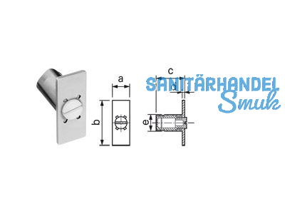 Standard-Anschweimuffe 012-RM-074 fr Stahlzargenbnder Gewinde M 10 x 1