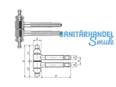 Einbohr-Zierband SFS 55B-16-000 Messing patiniert zweiteilig Gr. 16