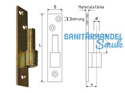 Plattenkegel Dorn 10 mm gelb verzinkt 406502