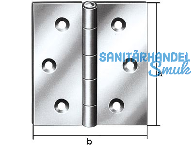 Scharnier Edelstahl 70 x 70 mm V-10503070