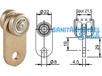 Vorhangrolle Helm 1111 verzinkt 111120