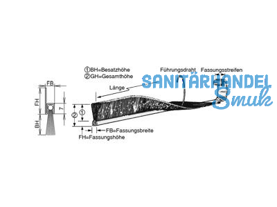 Dichtungsbrste FA 25-6-25 2000 mm Brstenhhe 25mm