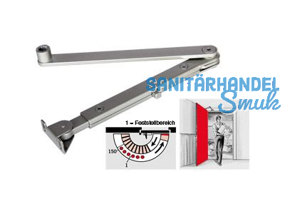 Rastfeststellarm mit Abschaltung zu TS 73/83 silber