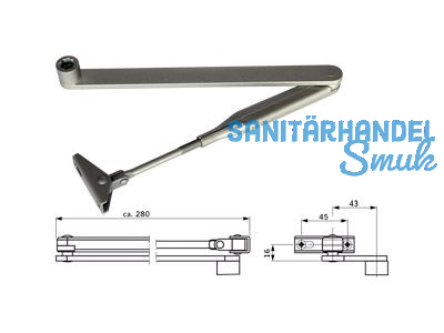 Normalgestnge Dorma zu TS 71/72/73/83 silber