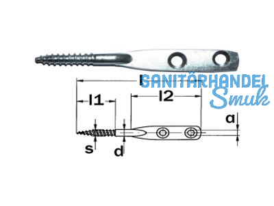 Blattschraube 80mm verzinkt 075.000080.00