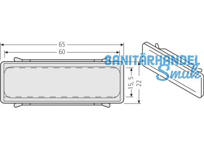 Namensschild 65/22 mm mit Feder 97-9-00302