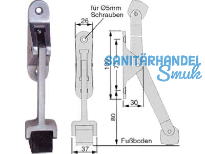 Trfeststeller 1060.02 50 kg silberfarbig einbrennlackiert