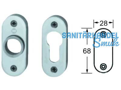 Drckerrosette 20 F2 Alu neusilber 512584