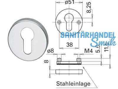 Rundrosette 655ZUFH PZ Alu F1