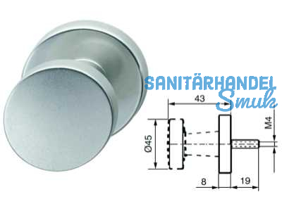 Trknopf 664a/648A mit Stift 242P fix Alu F1