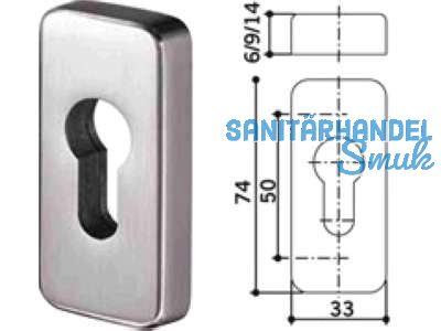 Schieberosette EV1 eloxiert kantig PB 6646/14