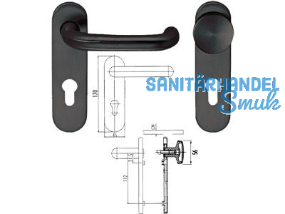 Knopf/Drcker 23 Eco-FS schwarz U-Form Kurzschild