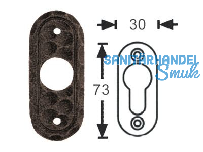 Drckerrosette 95 oval lackiert