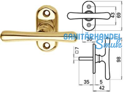 Triebolive 526 ELEGANT Messing poliert