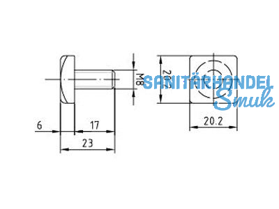 Bodengleiter fr Tischgestelle TG-920 PVC-transparent-mit Gewinde M8