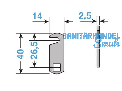 Sperrnase zu Blechmontagezylinder gerade