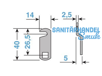 Sperrnase zu Blechmontagezylinder gekrpft 5 mm