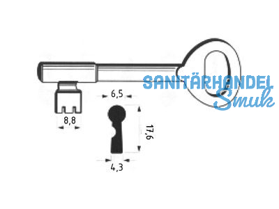 Schlssel EWG 550 vernickelt