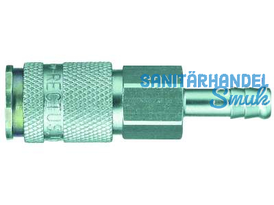 Druckluftverschlusskupplung Rectus Stahl Serie 33 mit Schlauchtlle 6 mm