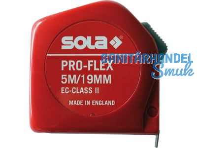 Rollmeter Sola Pro-Flex 5m EG II, B 19mm, mit Grtelclip