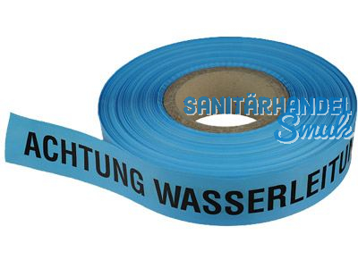 Warnband (Rll.= 250 m) Achtung Wasserleitung\