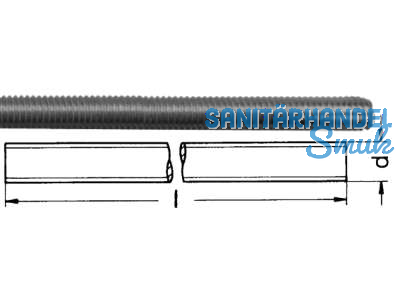 Gewindestange blank DIN 975/4.8 M 8 x 1000