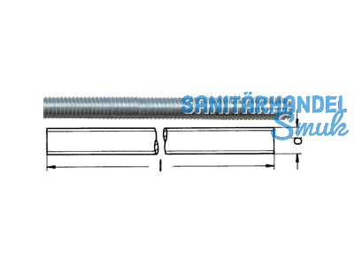 Gewindestange verzinkt DIN 976/4.8 M 27 x 1000