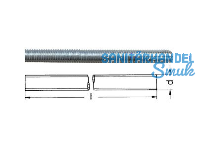 Gewindestange verzinkt DIN 976/8.8 M 27 x 3000