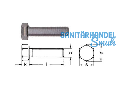 Sechskantschraube blank DIN 961/ 8.8 M 20 x 1,5 x 40 Fg