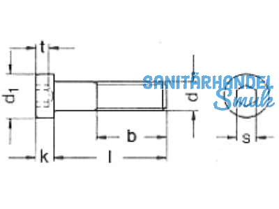 Zylinderschraube Innensechskant verzinkt DIN 7984/ 8.8 M 8 x 25