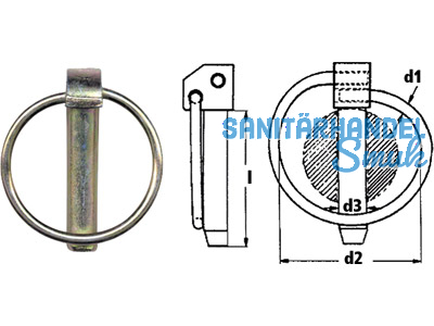 Klappsplint verzinkt 10.5 mm