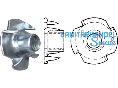 Einschlagmutter verzinkt M 10