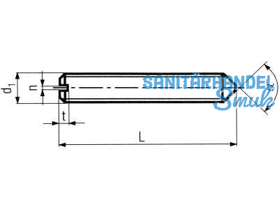 Gewindestift verzinkt DIN 553 M 8 x 16